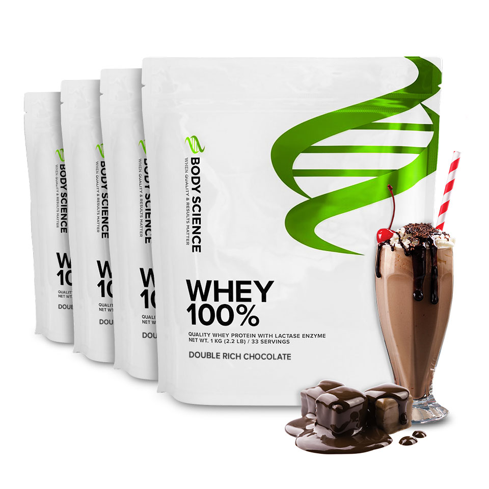 4 kpl Whey 100%