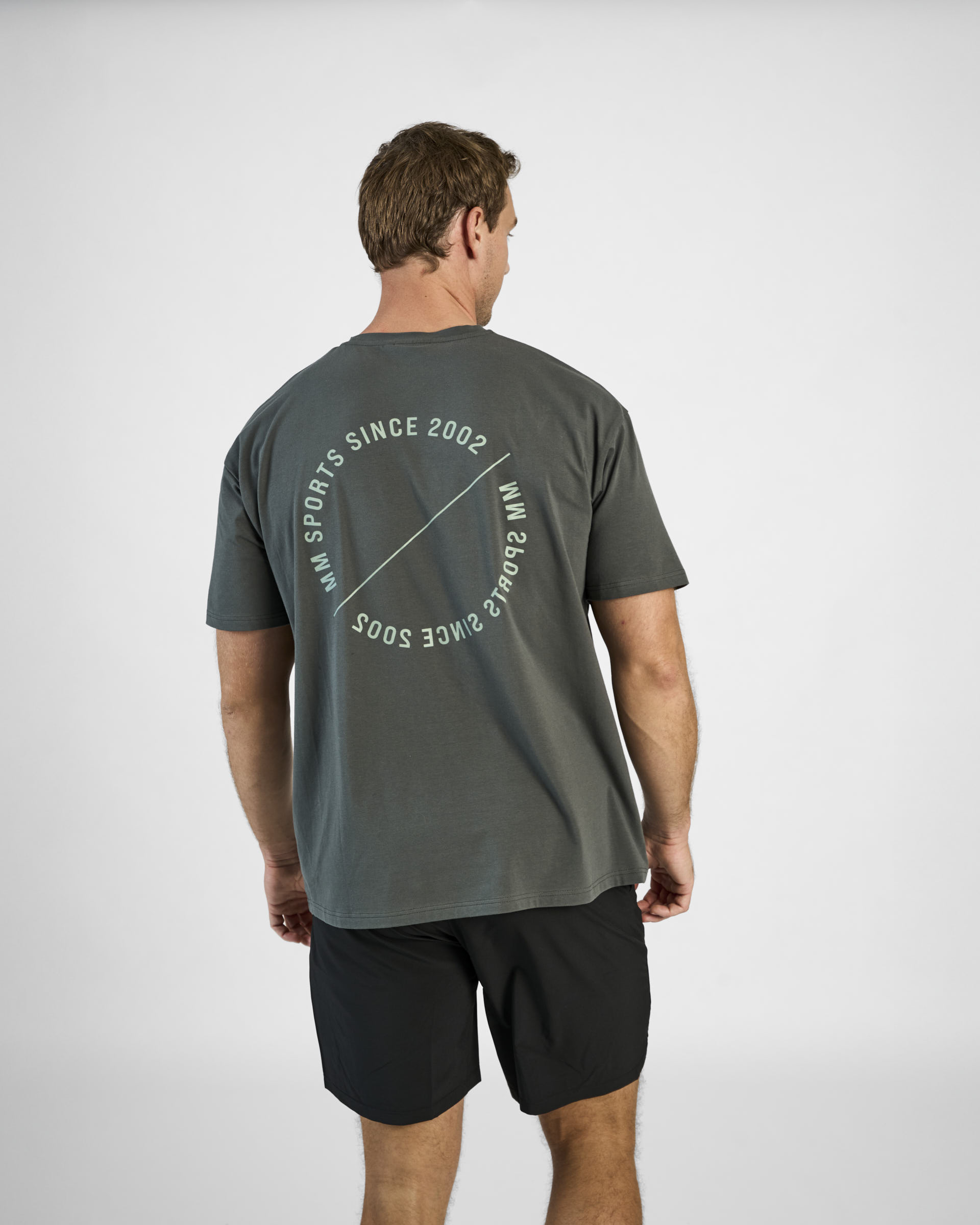 Oversized T-shirt Emblem, Faded Green