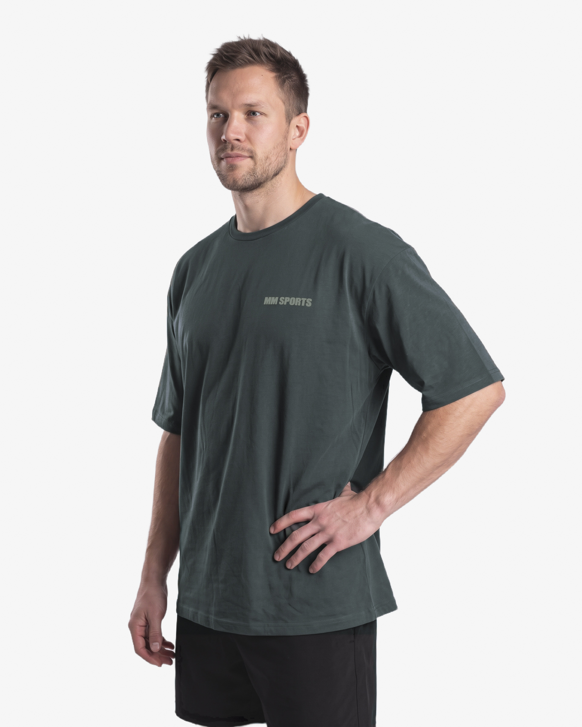 Oversized Hardcore T-shirt, DK Green