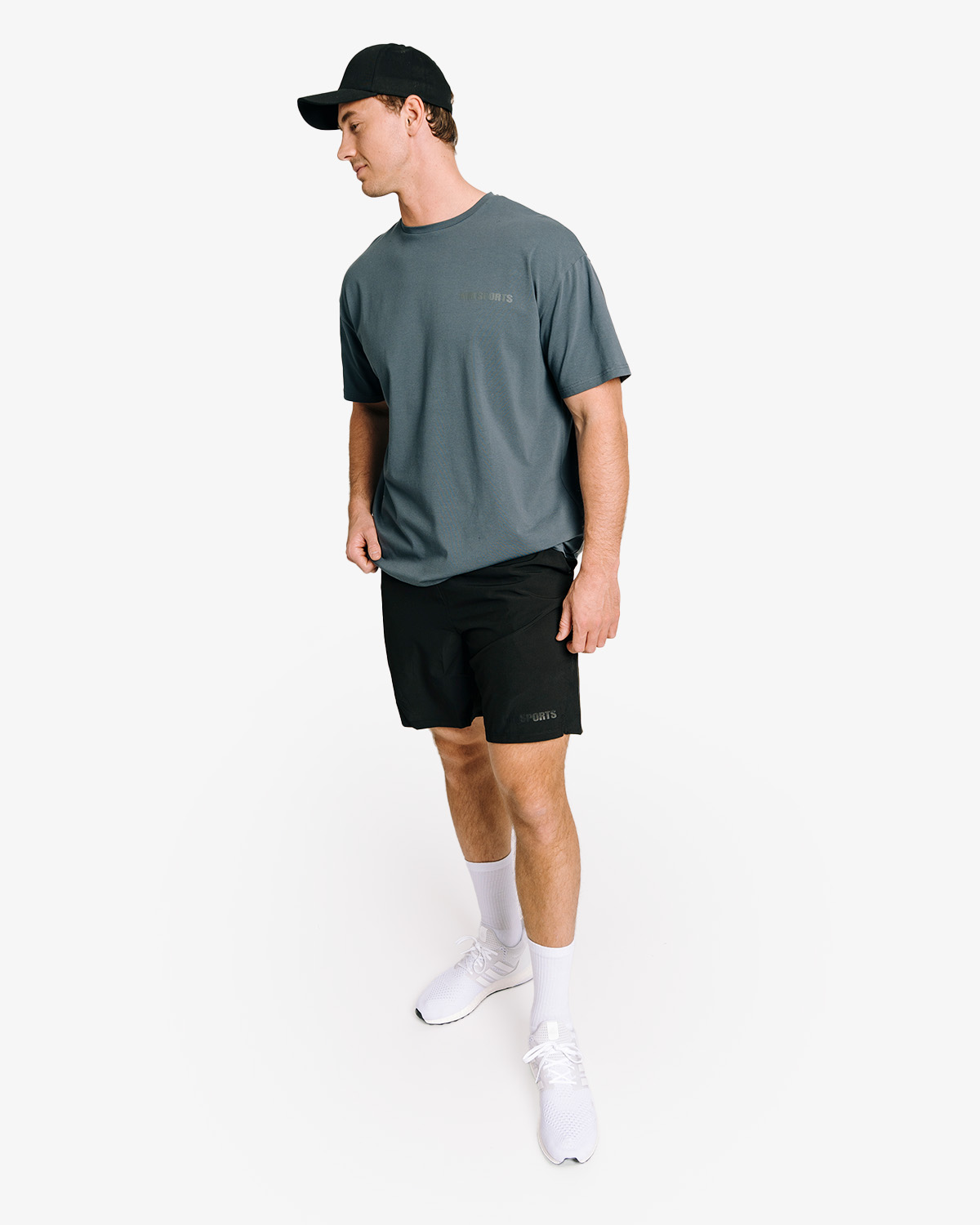 Oversized Hardcore T-shirt, Faded Blue