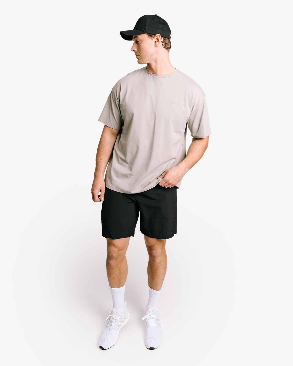 Oversized Hardcore T-shirt, Smoked Grey