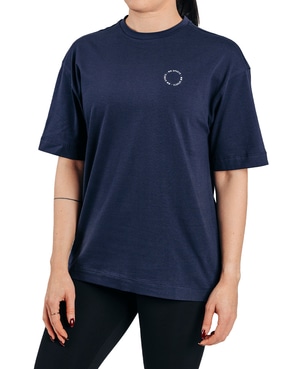 Oversized T-shirt Woman, Iron Blue