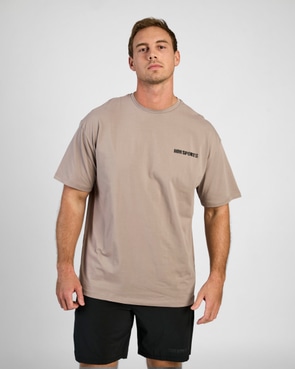 Oversized Hardcore T-shirt, Greige