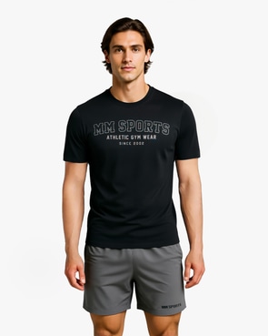 MM Sports Workout T-shirt Varsity, Black