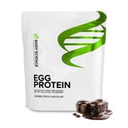 En påse Body Science Egg Protein med smak av Double Rich Chocolate