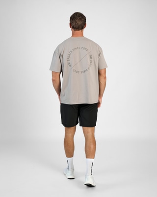 Oversized T-shirt Emblem, Smoked Grey