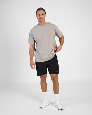 Oversized T-shirt Emblem, Smoked Grey