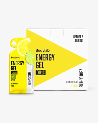 Energy Gel, Citrus (Zero Caffeine) - 12 kpl koko laatikko