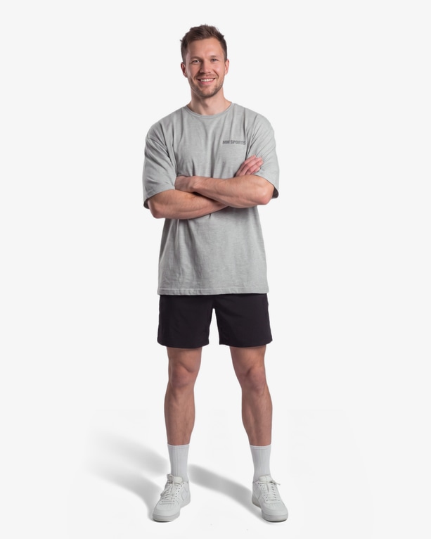 MM Sports Oversized Hardcore T-shirt, Light Grey