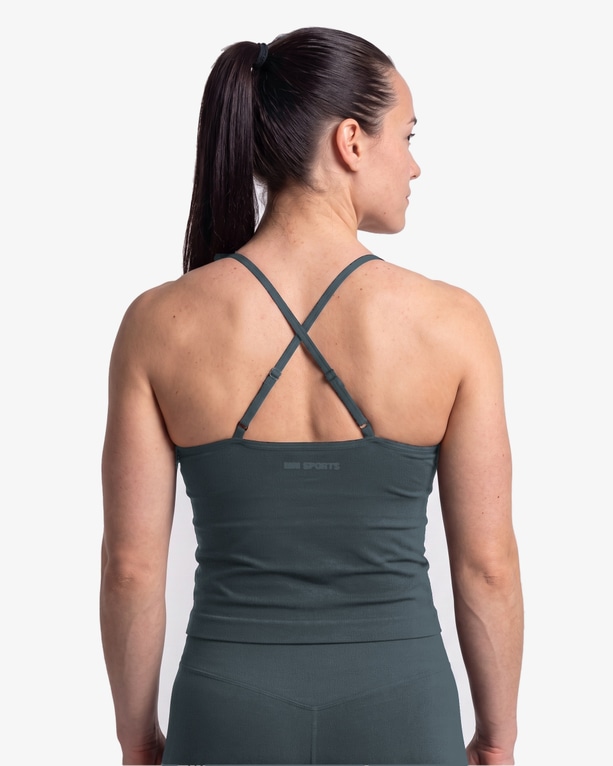 MM Sports Seamless Singlet, Dk Green
