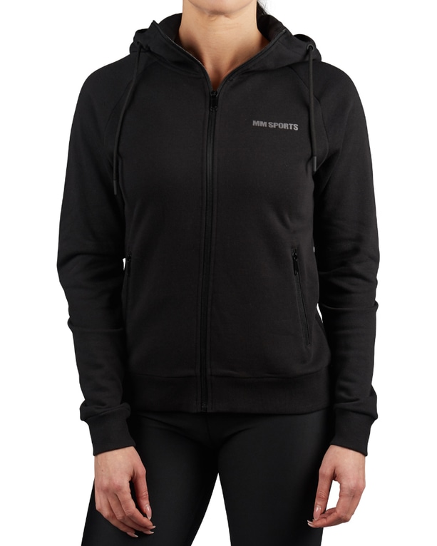 High Neck Hoodie, Black