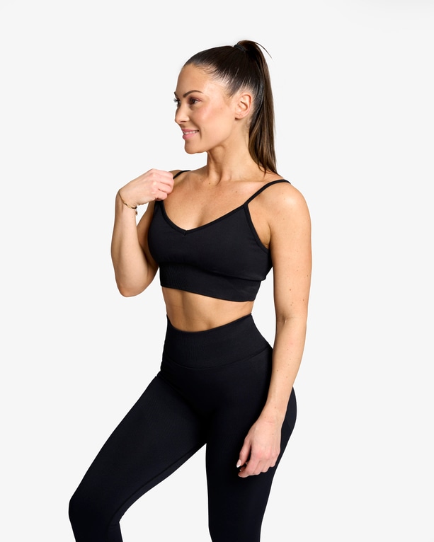 Seamless Sports Bra 2-in-1, Black
