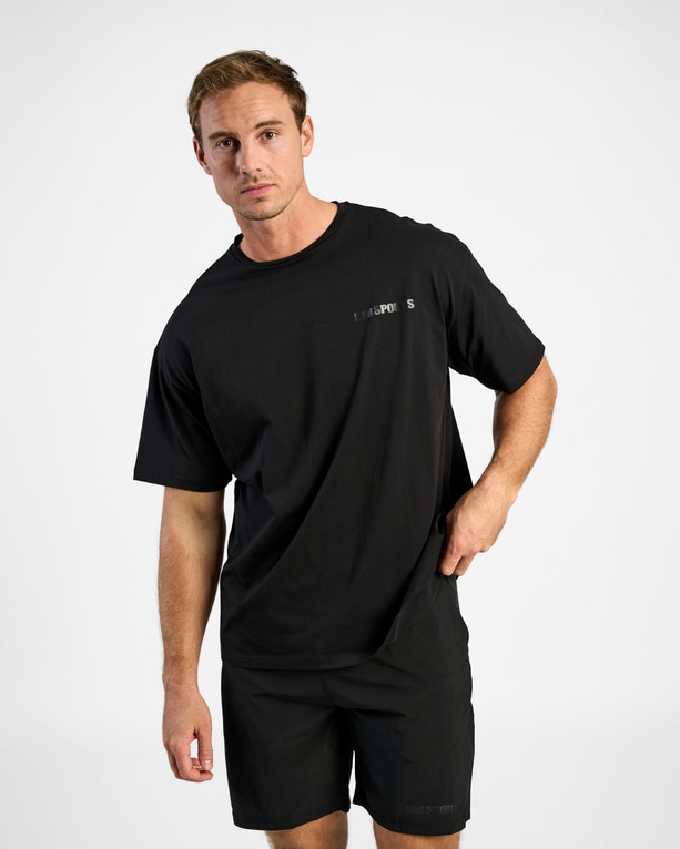 Oversized Hardcore T-shirt, Black