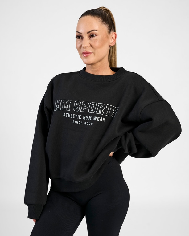 Sweater Wmn Varsity, Black