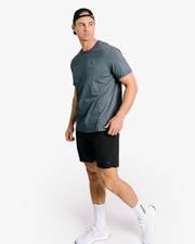 Workout T-shirt Emblem, Faded Blue