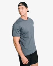 Workout T-shirt Emblem, Faded Blue